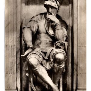 RPPC 4x6 Postcard Lorenzo de Medici by Michelangelo Florence Italy Uncirculated